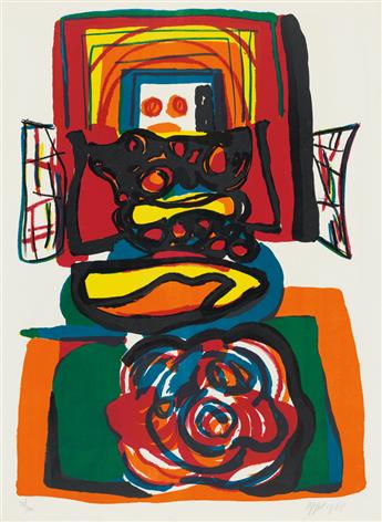 KAREL APPEL Three color lithographs.